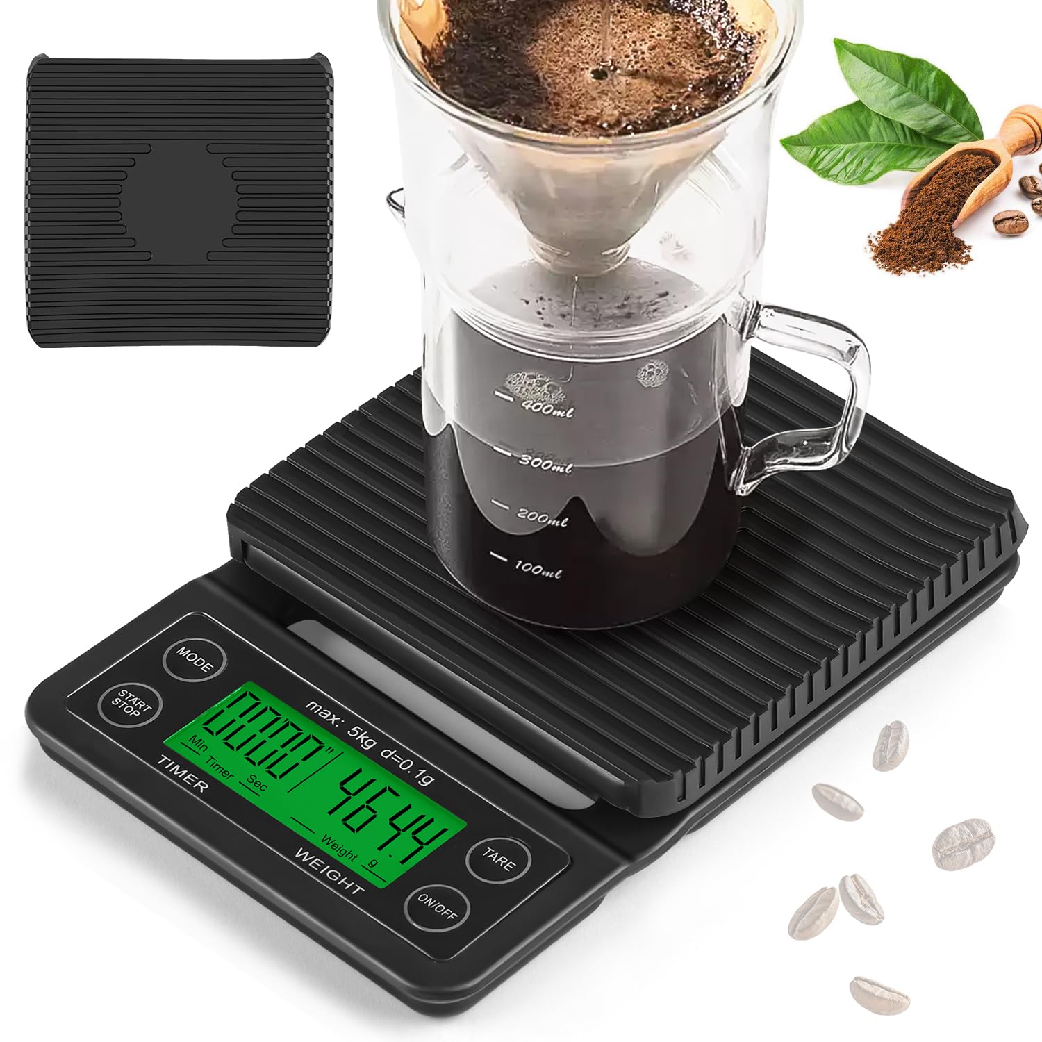 Balança Digital de Alta Precisão para Café e Infusões 5 kg / 0.1 g com Temporizador e Tela LED