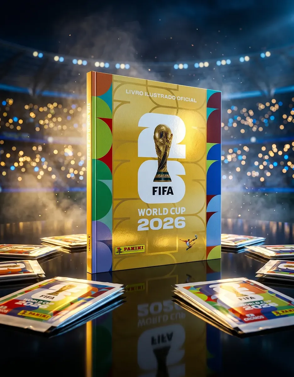 Álbum Capa Dura Ouro Copa do Mundo FIFA 2026 com 140 Figurinhas Panini — foto 4