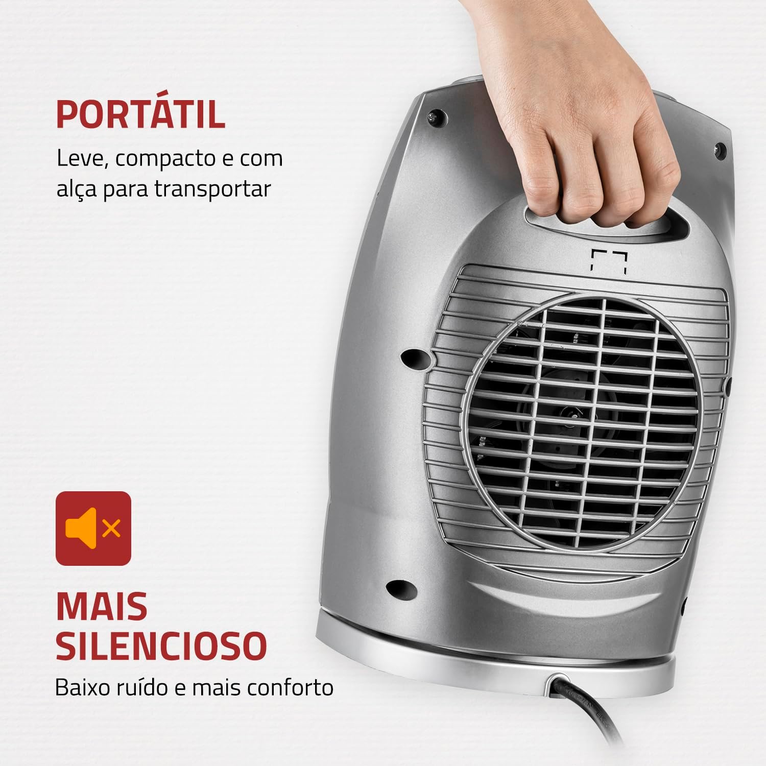 Aquecedor Mondial Termo Ceramic A-05 1500W 110V Preto e Prata — foto 6