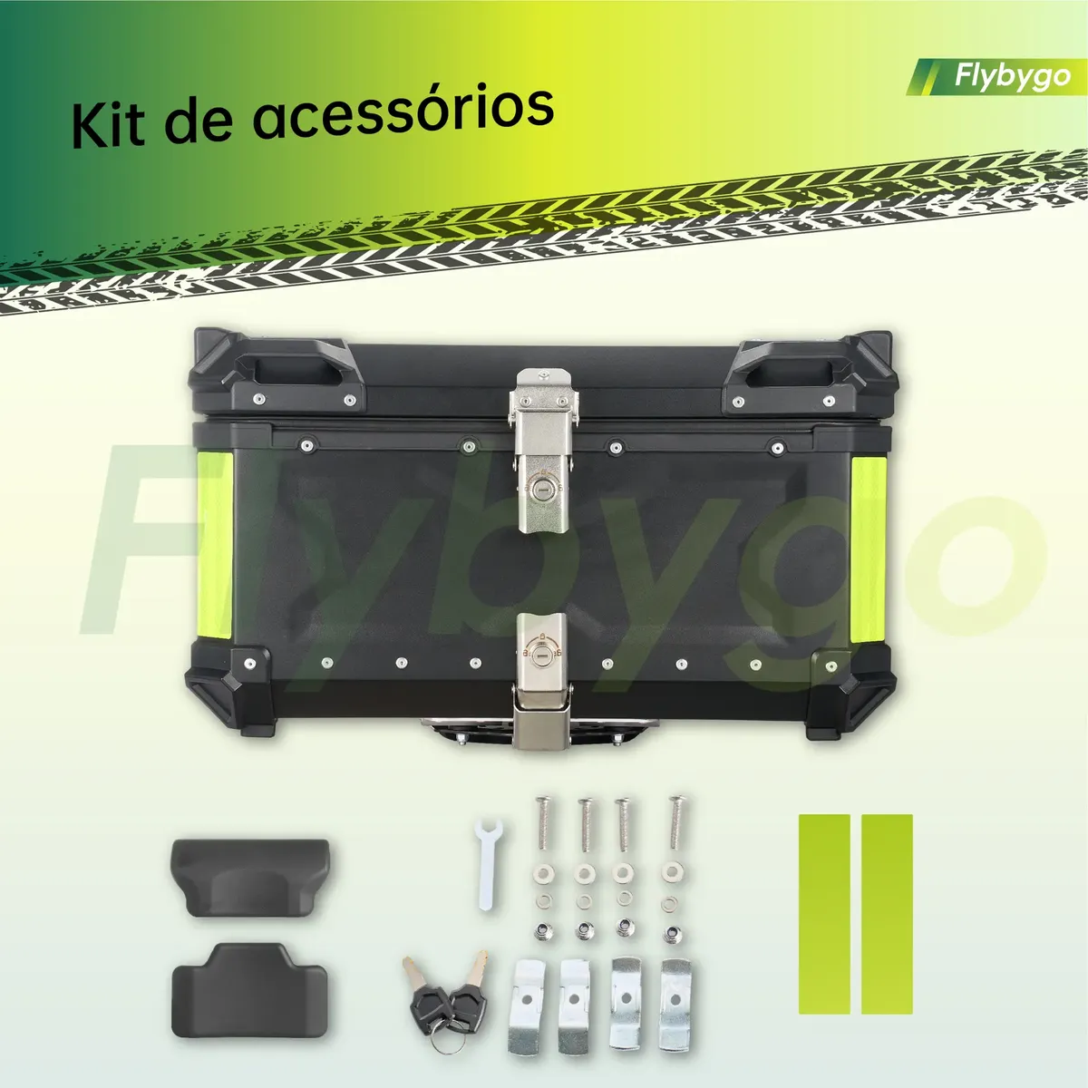 Baú Bauleto 65 Litros Alumínio Universal para Motos Flybygo — foto 2