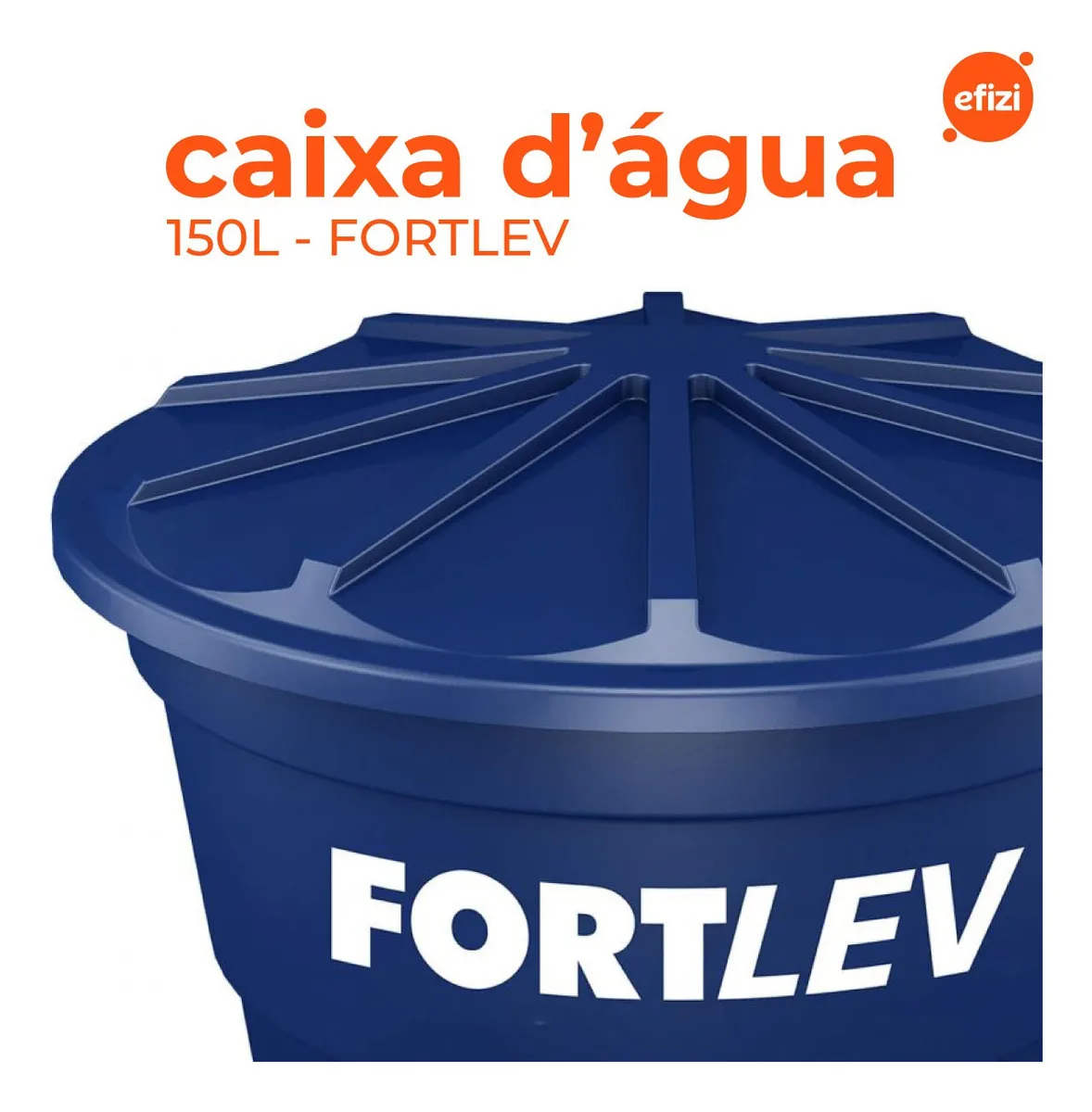 Caixa d'água Fortlev Vertical Polietileno 150L Azul — foto 4