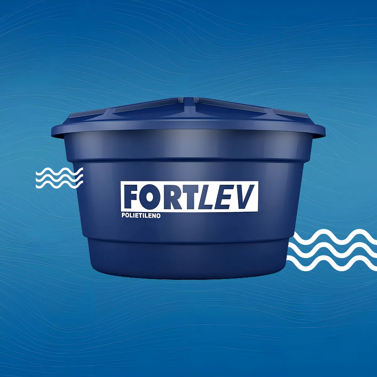 Caixa d'água Fortlev 310L vertical polietileno azul — foto 3