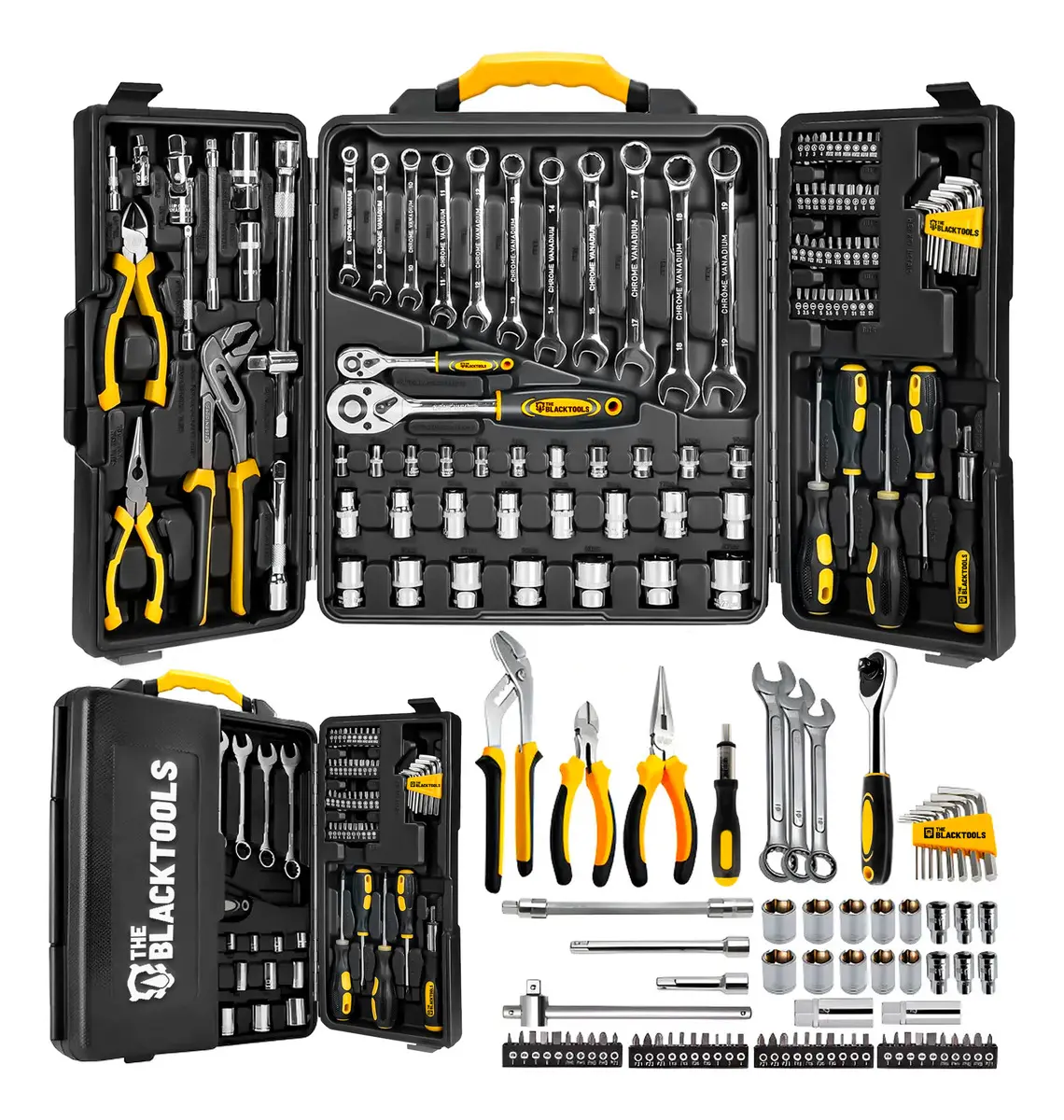 Kit de Ferramentas 110 Peças TTK110 The Black Tools Aço Cromo Vanádio