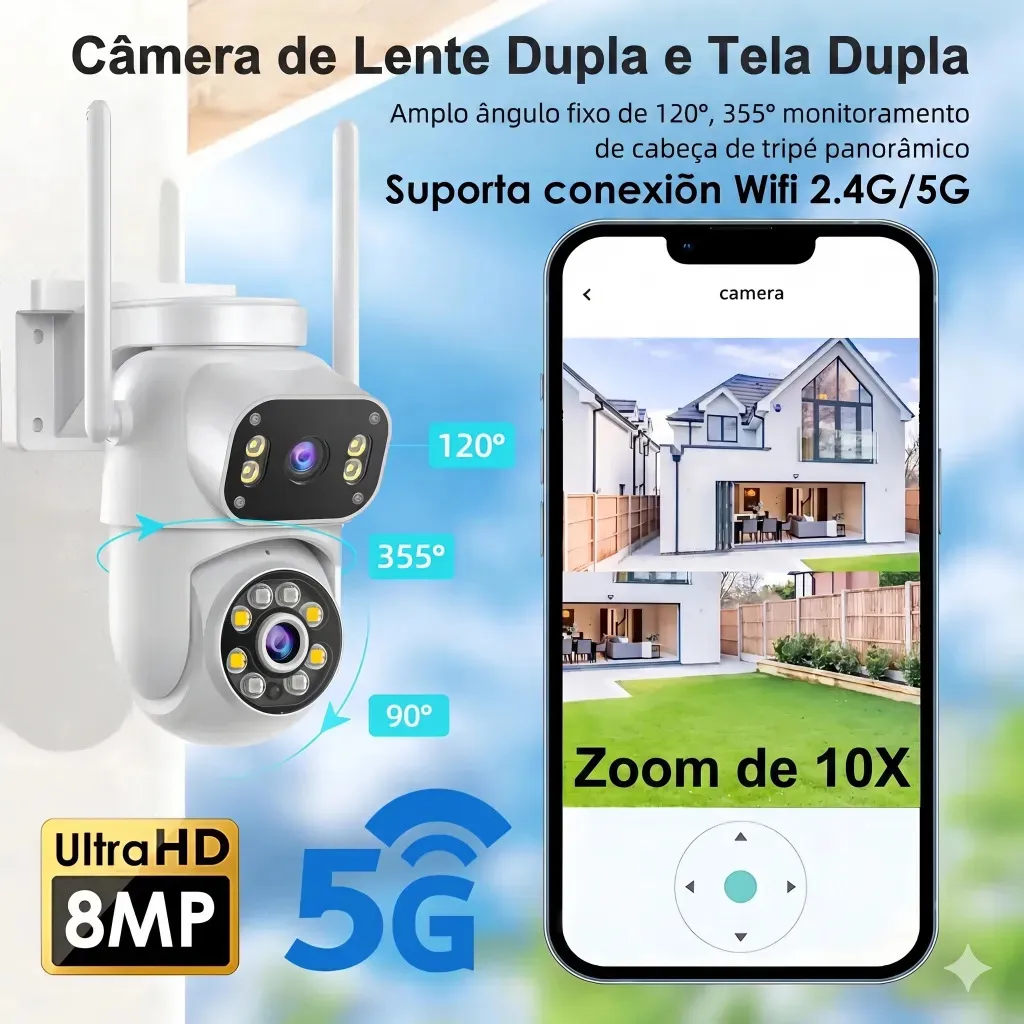 Câmera de Vigilância Externa MVPsmart DQ8 - Full HD com Áudio Bidirecional — foto 3