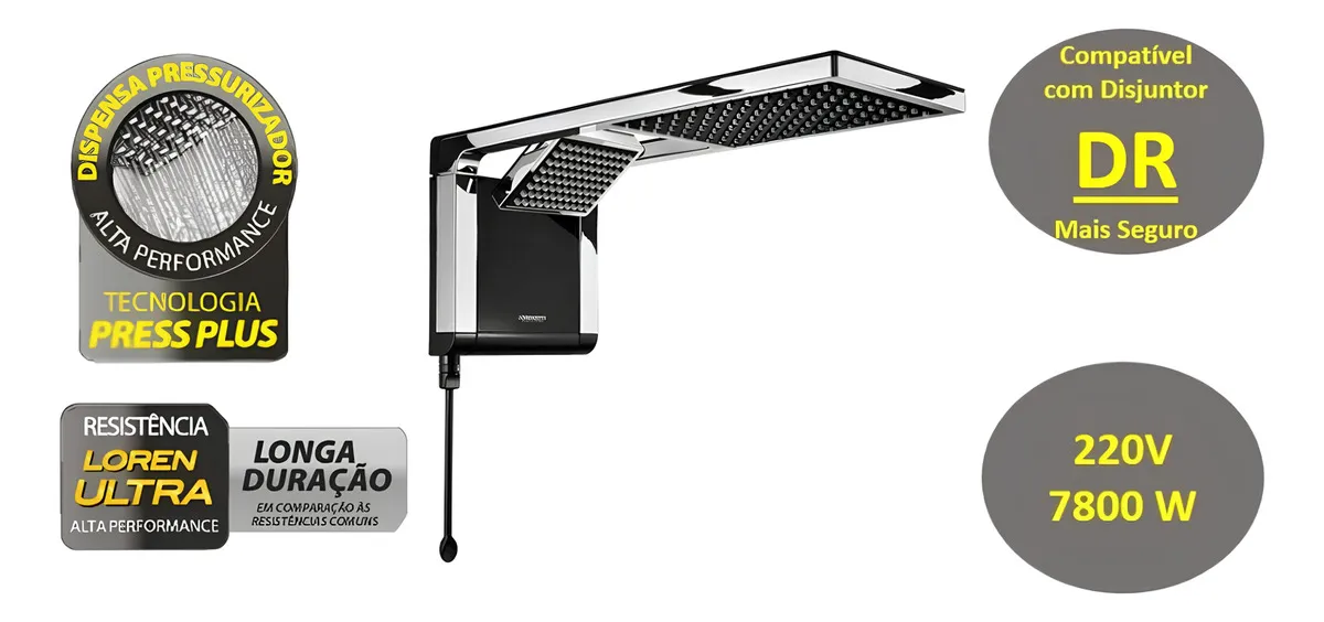 Chuveiro Elétrico Lorenzetti Acqua Ultra Duo 127/220V — foto 4