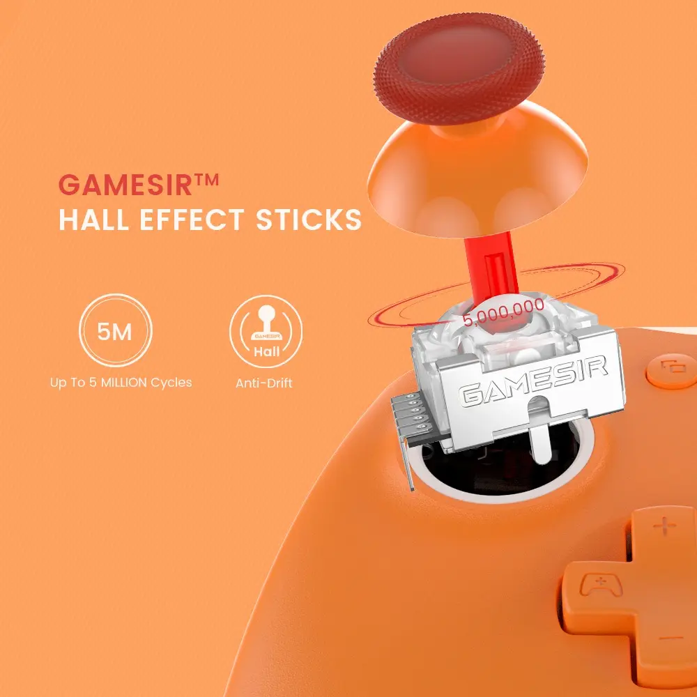 Controle Com Fio GameSir G7 SE para Xbox e PC - Laranja — foto 4