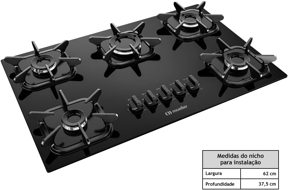 Cooktop Mueller G5 5 Bocas Bivolt — foto 5