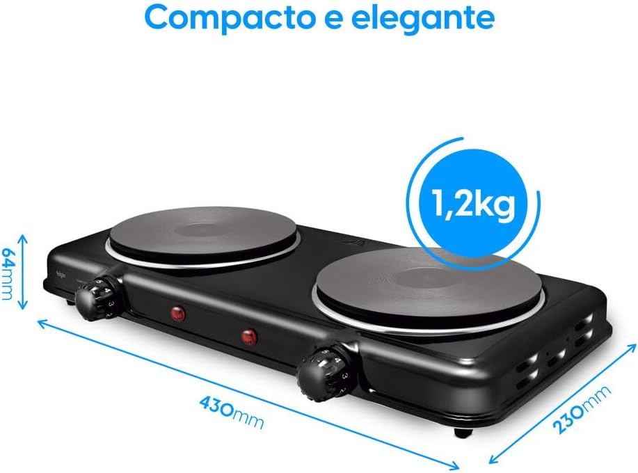 Cooktop Elétrico Portátil Elgin 220V com Duas Bocas — foto 6
