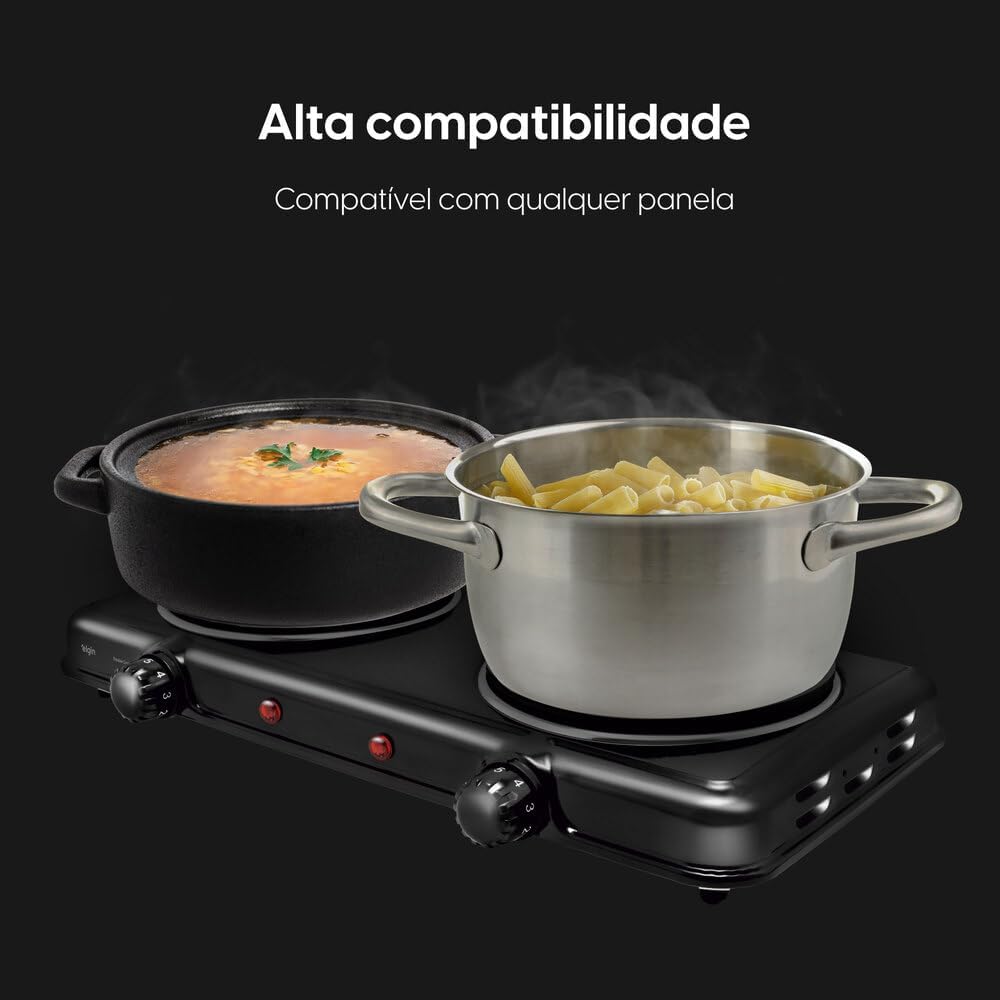 Cooktop Elétrico Portátil Elgin 220V com Duas Bocas — foto 3