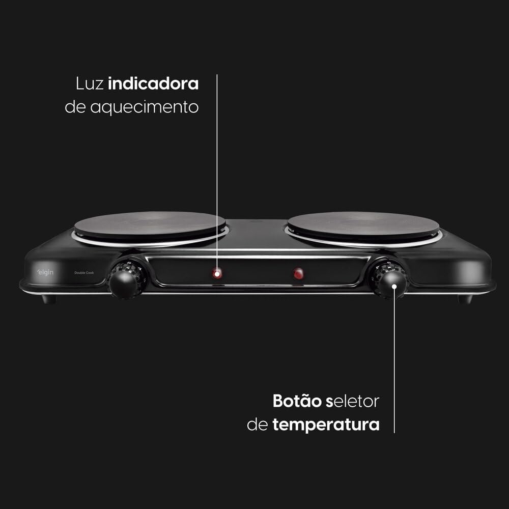 Cooktop Elétrico Portátil Elgin 220V com Duas Bocas — foto 4
