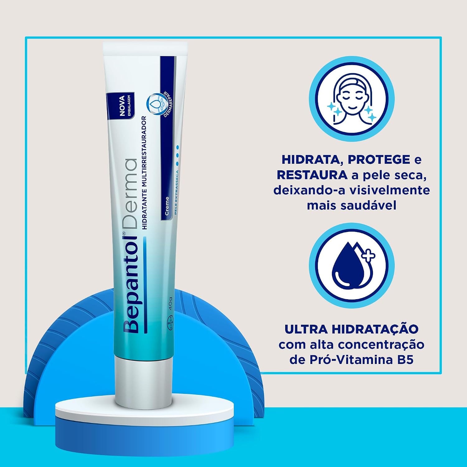 Creme Hidratante Corporal Bepantol Derma 40g - Bayer — foto 2