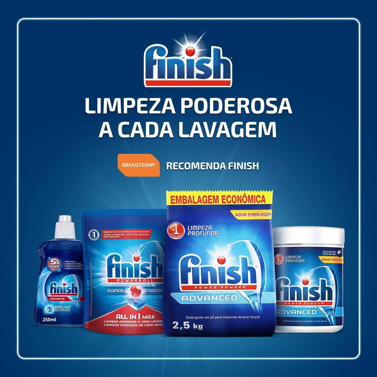 Detergente em Pó Finish Power Powder Advanced - Reckitt Benckiser — foto 3