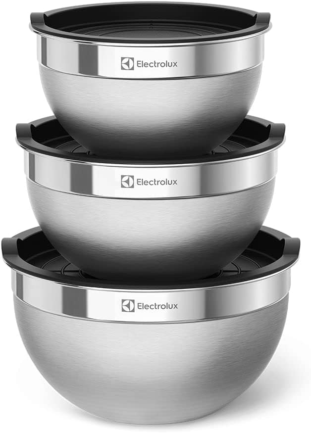 Electrolux Kit Bowls de Inox com Tampa Plástica - 3 Peças