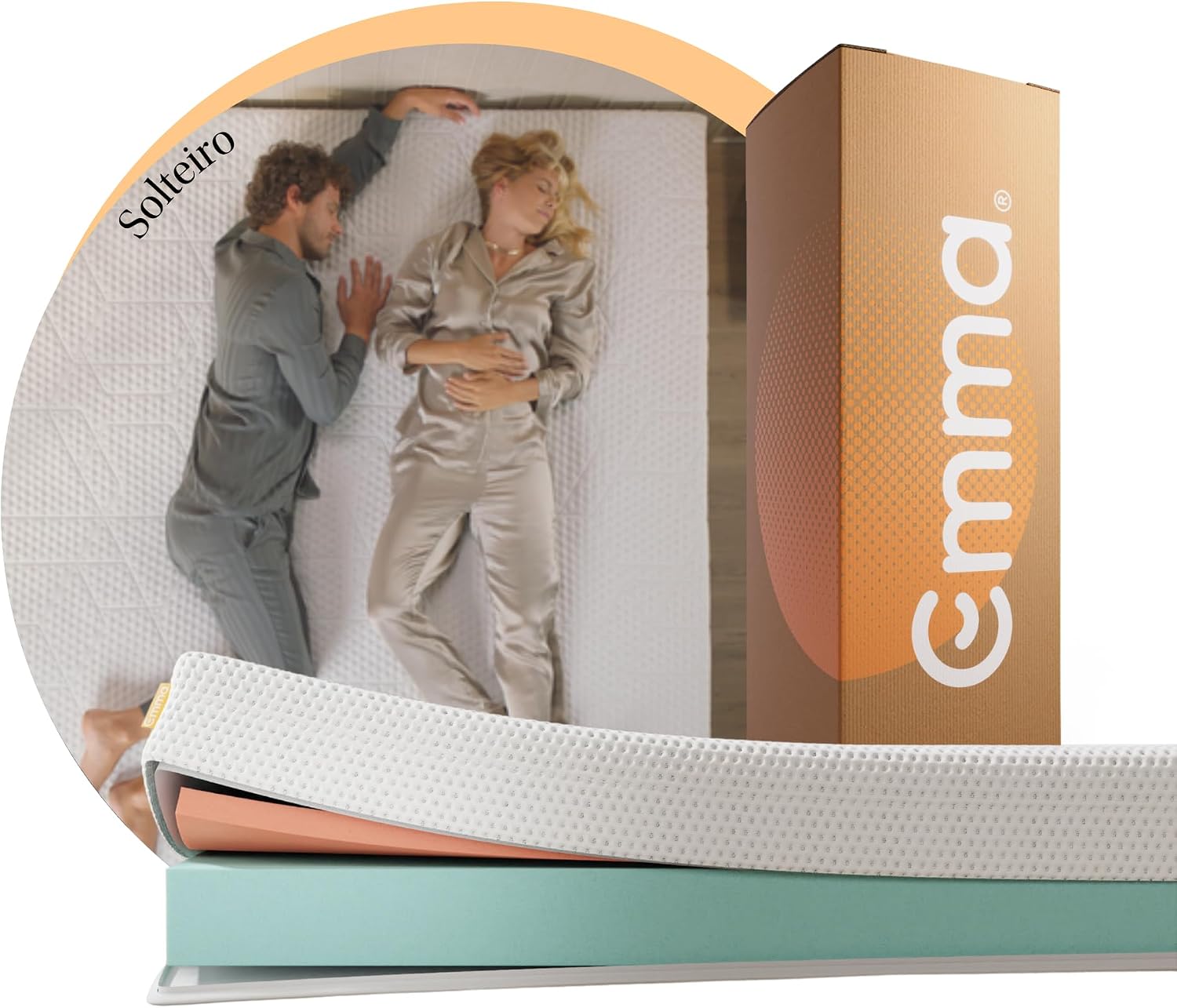Colchão Emma One Light Solteiro 88x188x18cm - Espuma com 2 Camadas