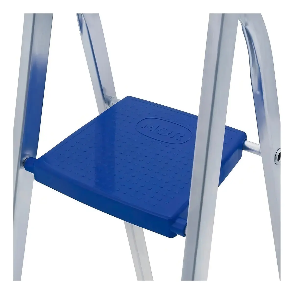 Escada de Alumínio Mor 5102 - 4 Degraus Prateado/Azul — foto 3