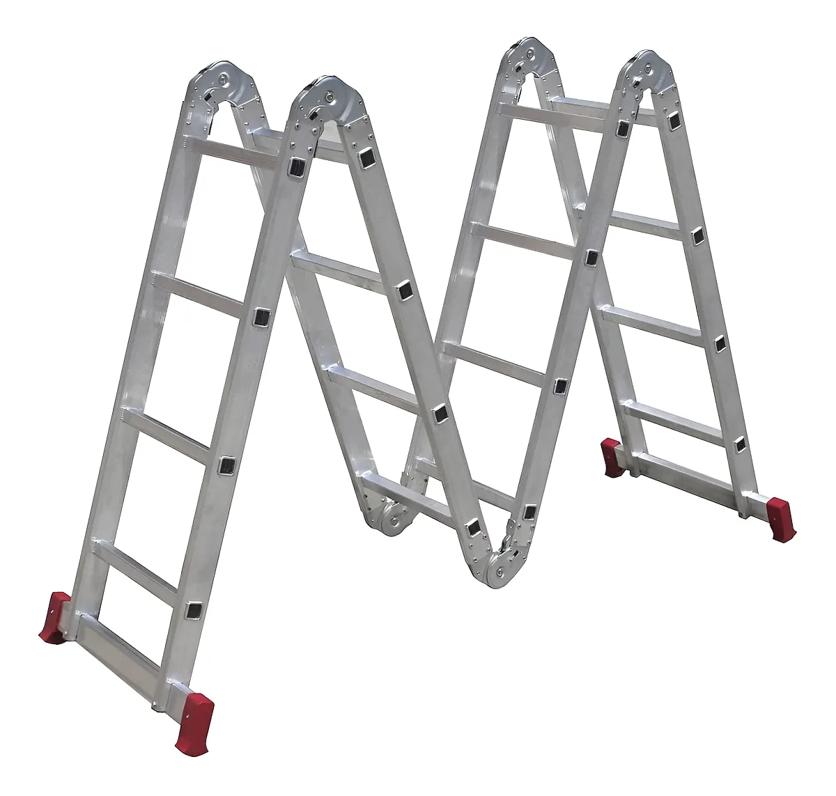 Escada Multifuncional Botafogo ESC0293 4x4 Alumínio 16 Degraus