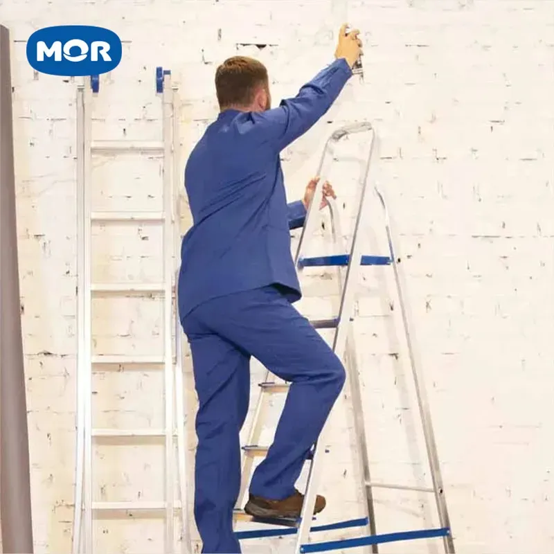 Escada Mor Dobrável 6 Degraus Alumínio — foto 4