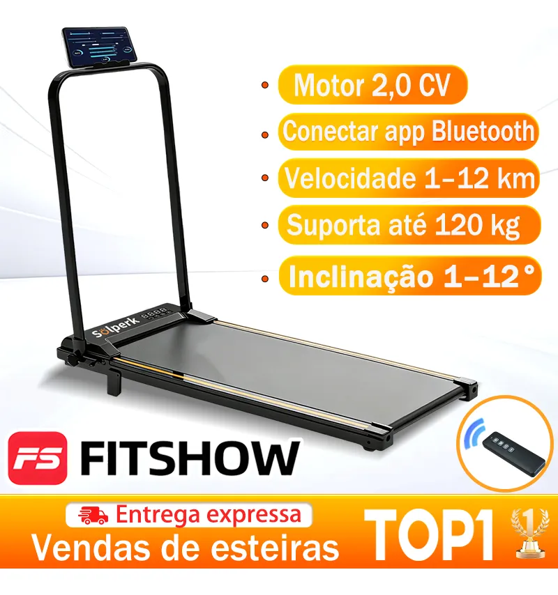 Esteira Elétrica Plana Romantic Crown Bluetooth Preta — foto 2