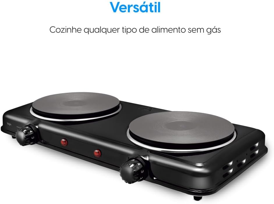 Fogão Elétrico Portátil Cooktop Elgin Double Cook 2 Bocas 110V — foto 2