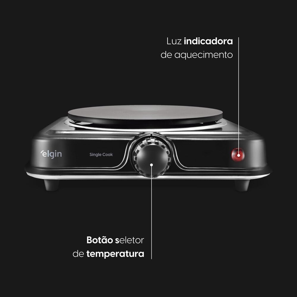 Fogão Elétrico Portátil Cooktop Elgin Single Cook 1 Boca 220V — foto 4