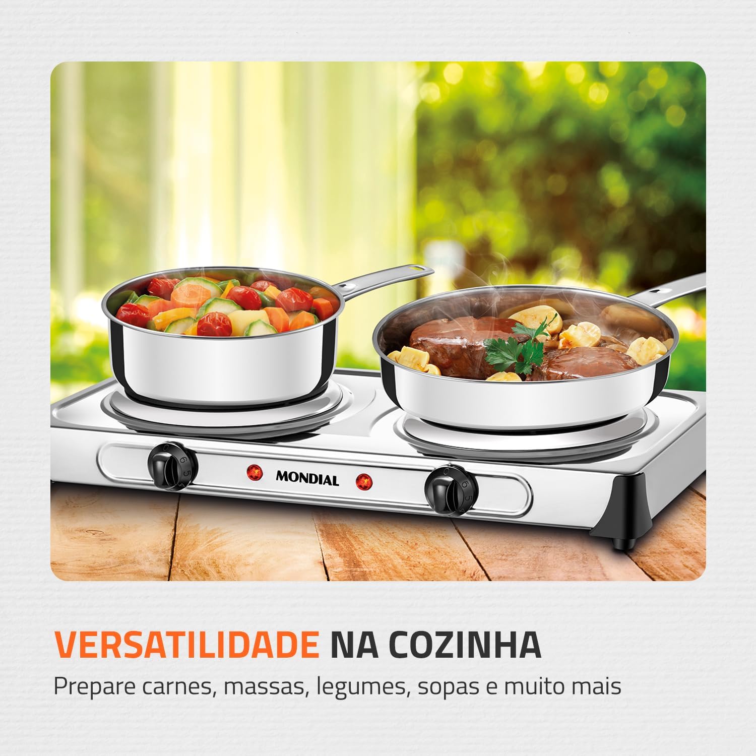 Fogareiro Elétrico Duplo FE-03 Mondial 2000W Portátil — foto 3