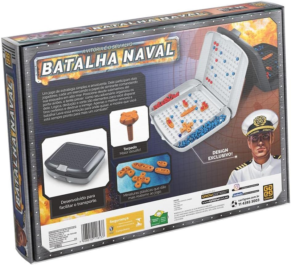 Jogo Batalha Naval com 2 Maletas e Tabuleiros — foto 2