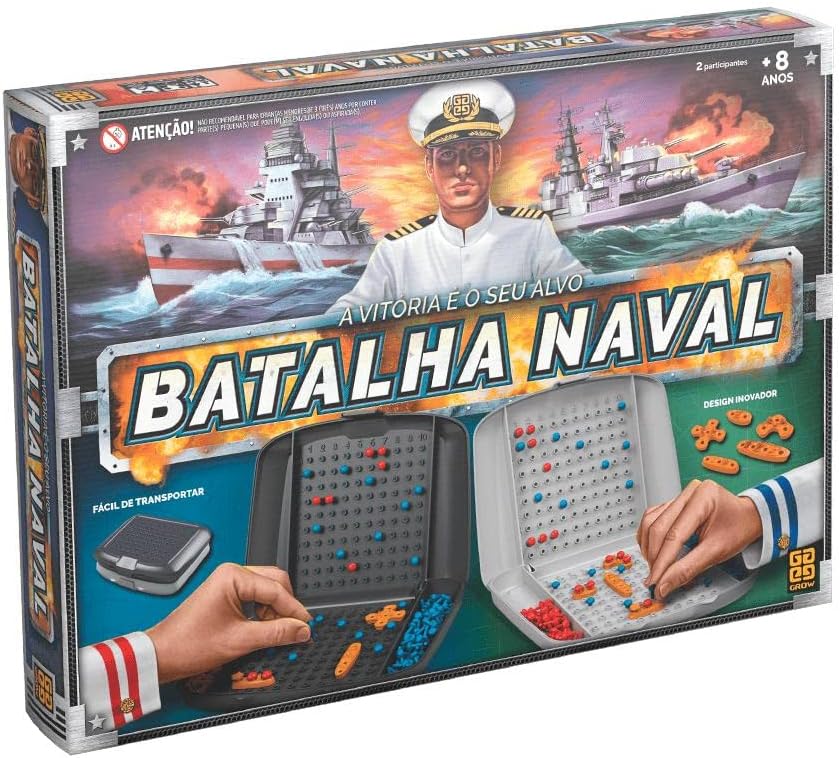 Jogo Batalha Naval com 2 Maletas e Tabuleiros