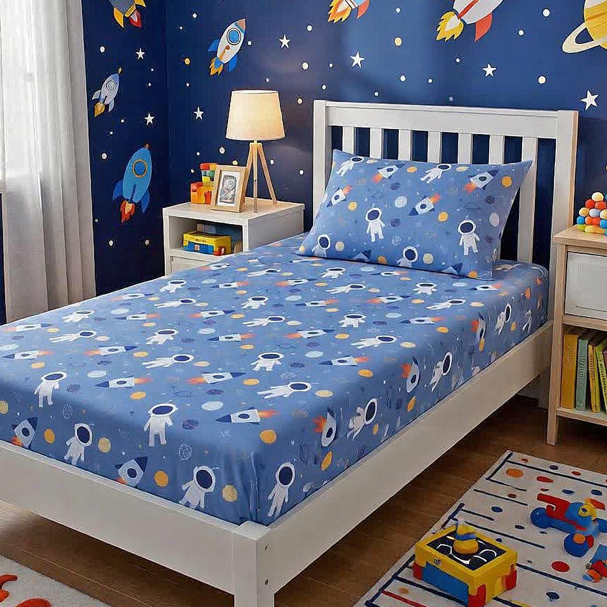 Jogo de Cama Infantil Malha 70% Algodão 2 Peças