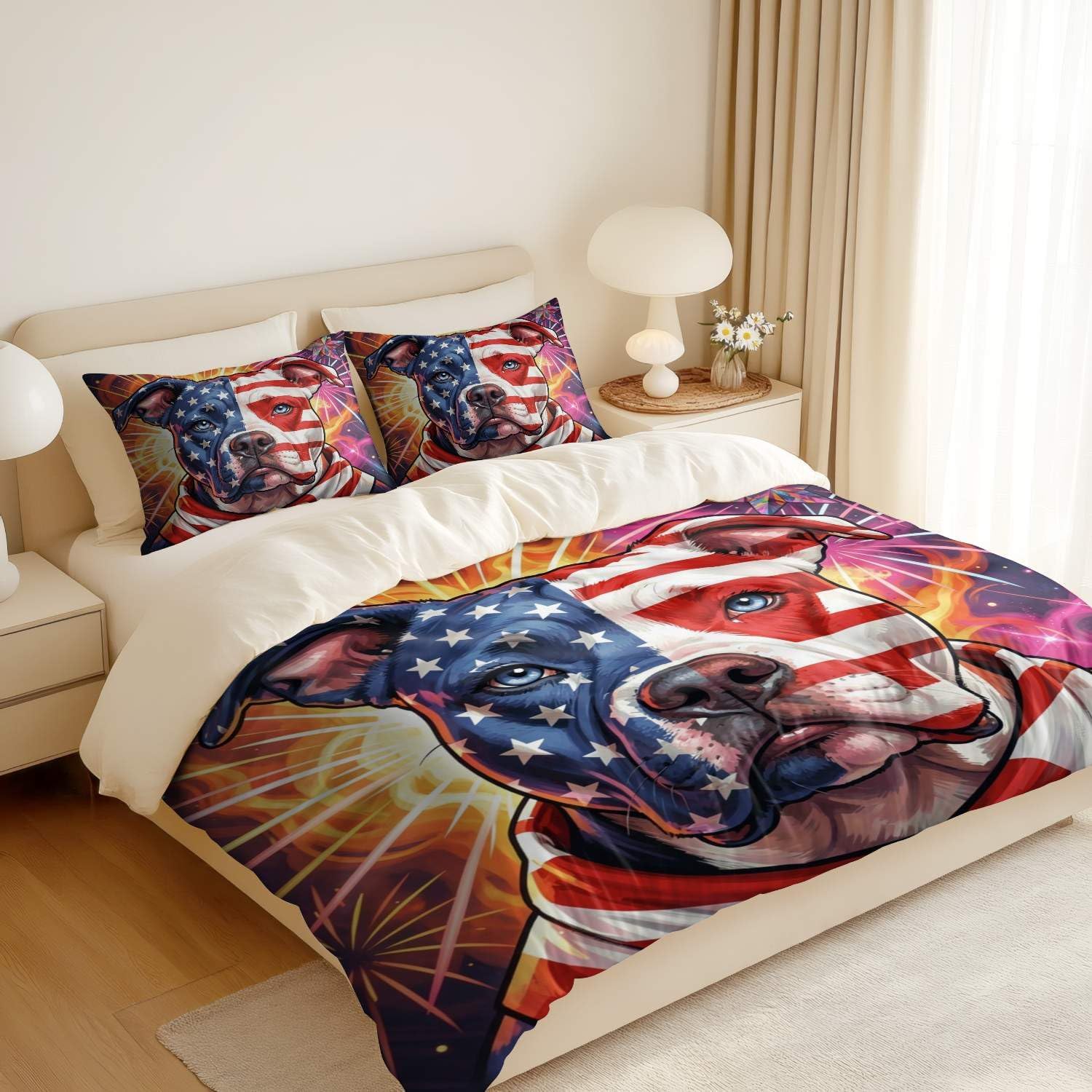 Jogo de Cama Patriótico Bandeira Americana 3 Peças — foto 6