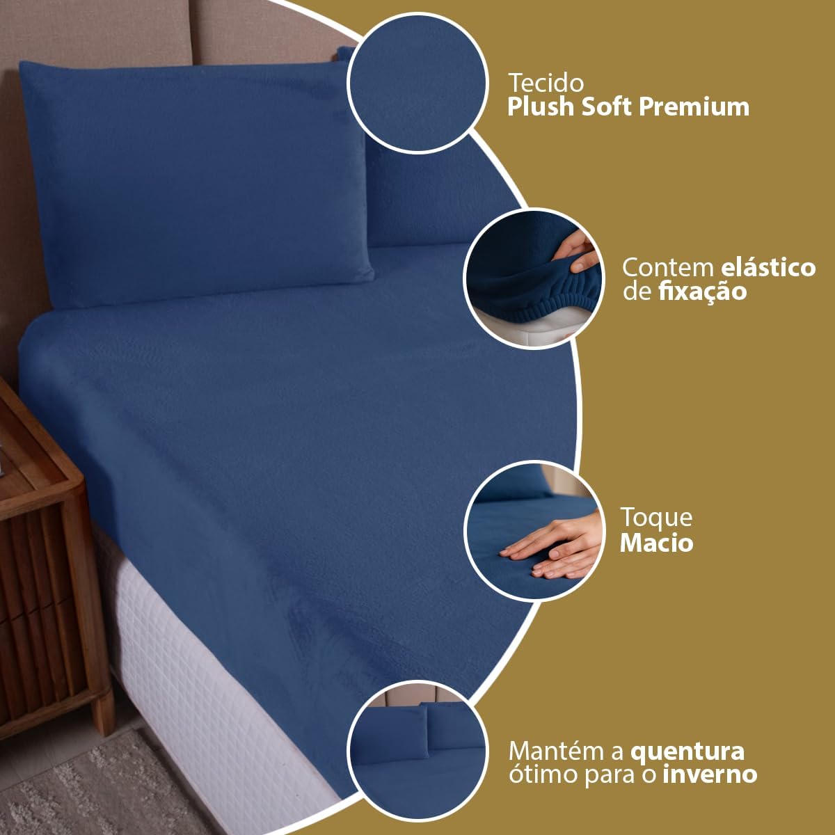 Jogo de Cama Soft Plush 3 Peças Casal — foto 6