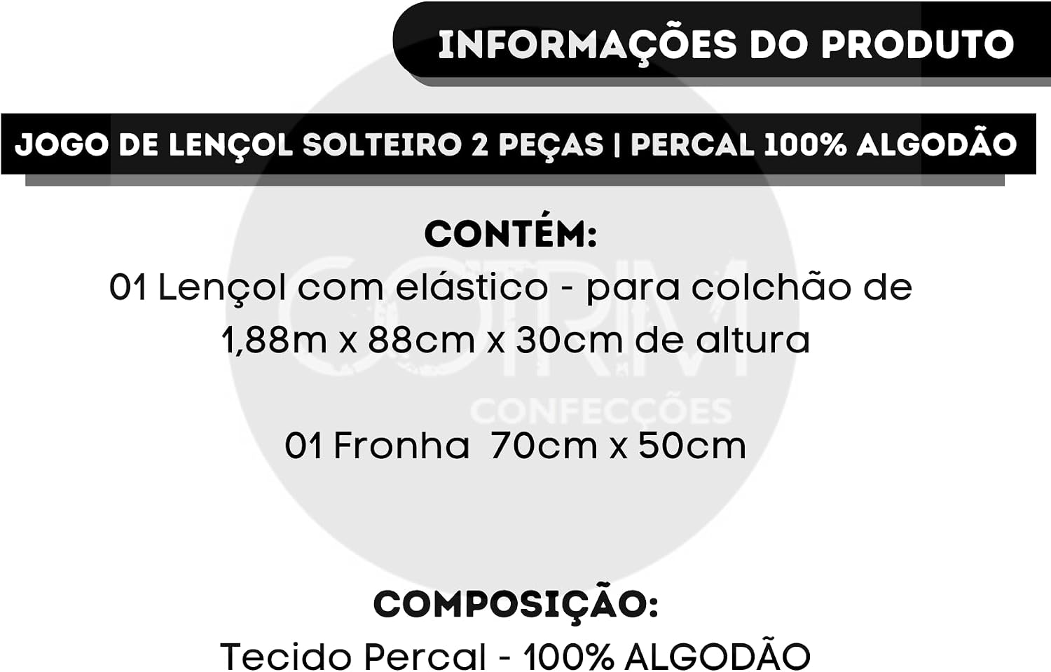 Jogo de Lençol Solteiro Algodão 200 Fios com Fronha - Conforto e Qualidade — foto 6