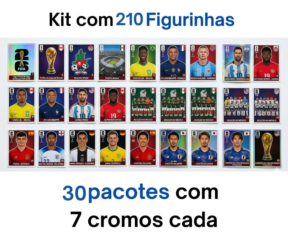 Kit 30 Envelopes de Figurinhas Copa do Mundo 2026 - Panini — foto 2