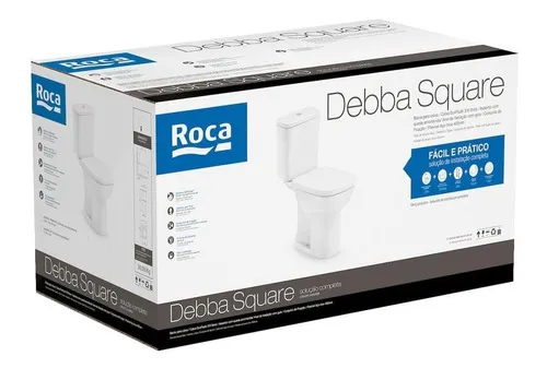 Kit Bacia Caixa Acoplada Roca Debba Square 3/6L com Assento — foto 2