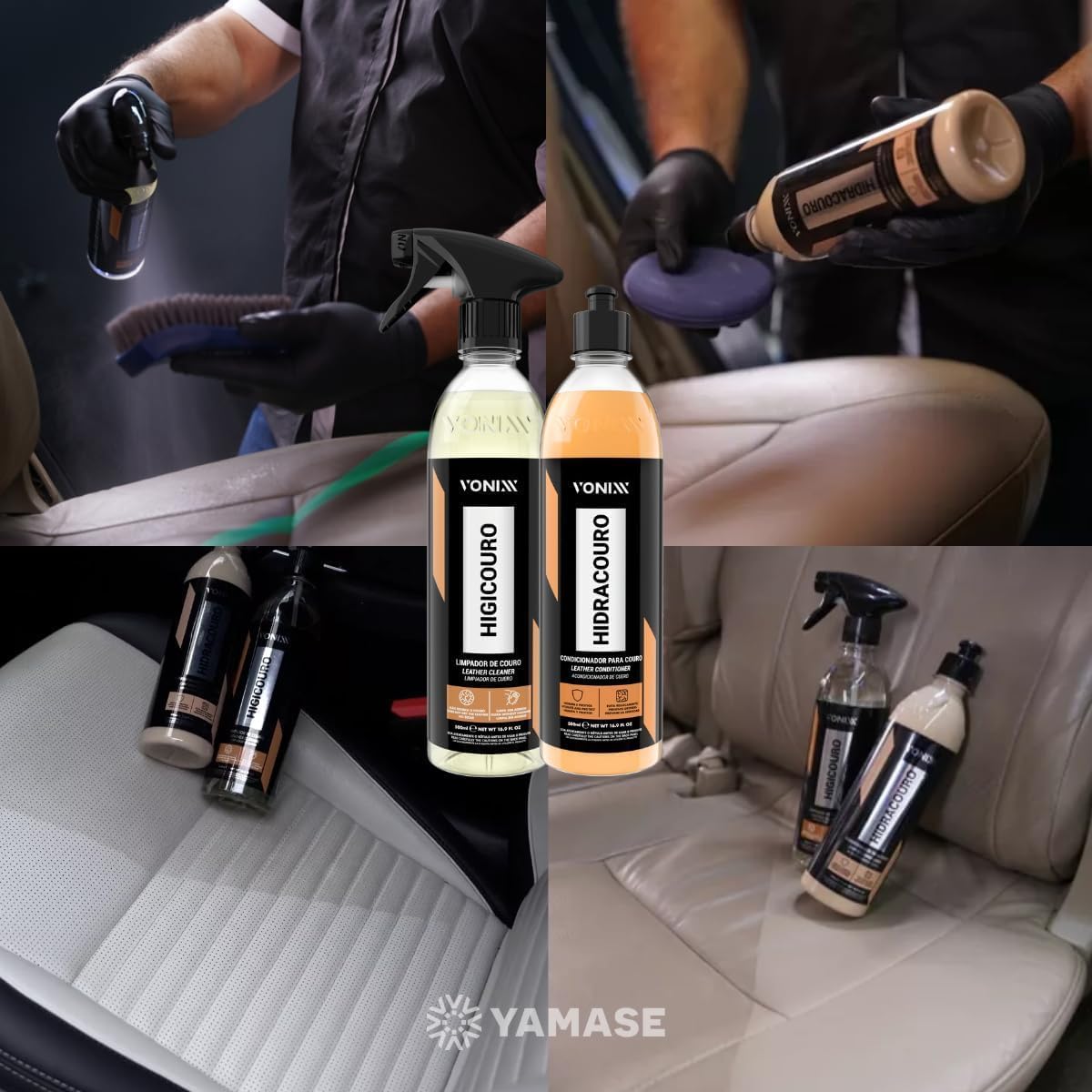 Kit Vonixx Hidracouro e Higicouro 500ml - Manutenção de Couro Automotivo — foto 3