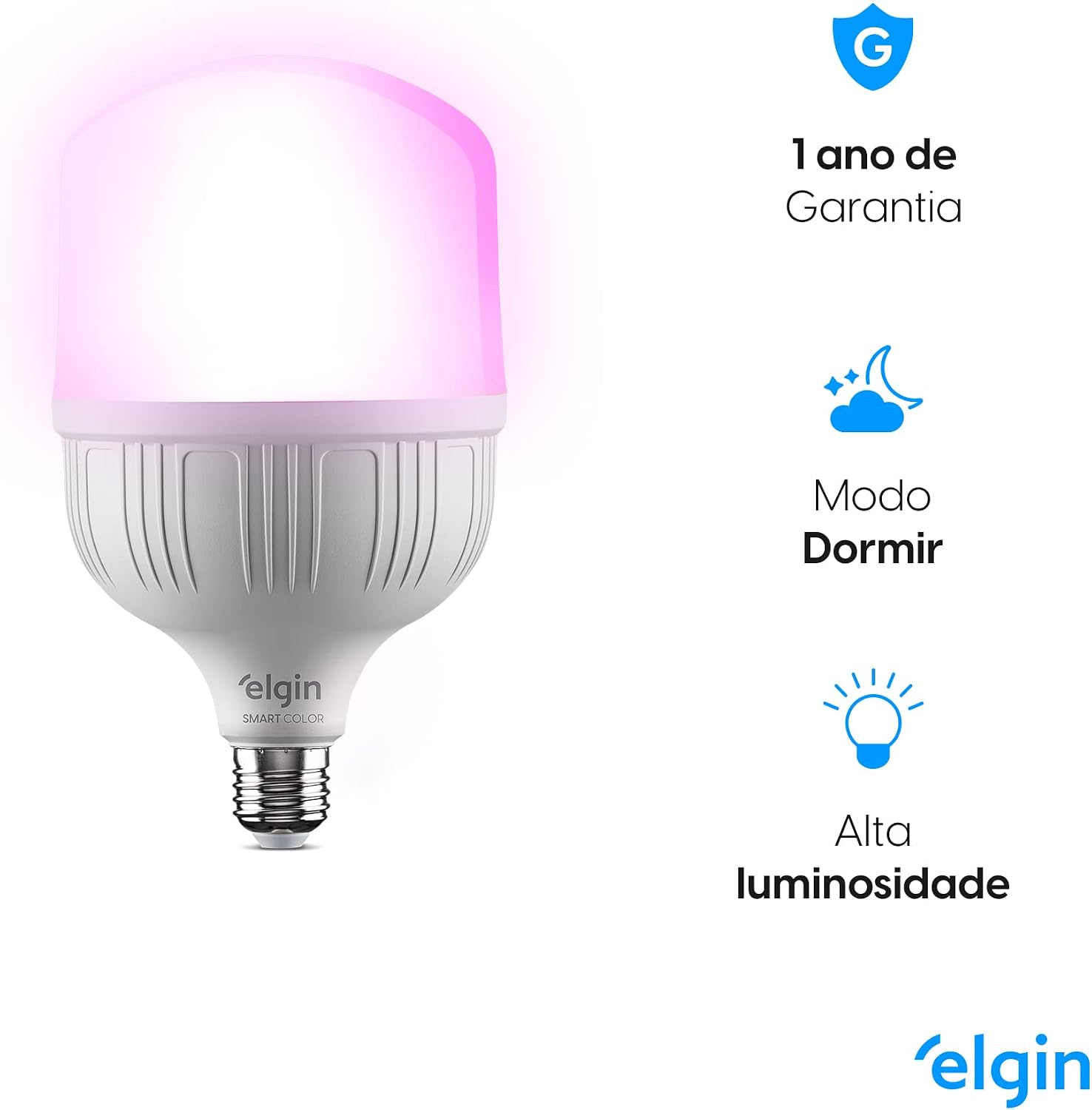 Lâmpada Inteligente Elgin Smart Wi-Fi 20W RGB E27 — foto 3