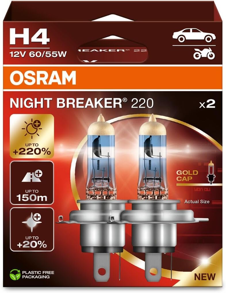 Lâmpada Halógena OSRAM Night Breaker 220 H4