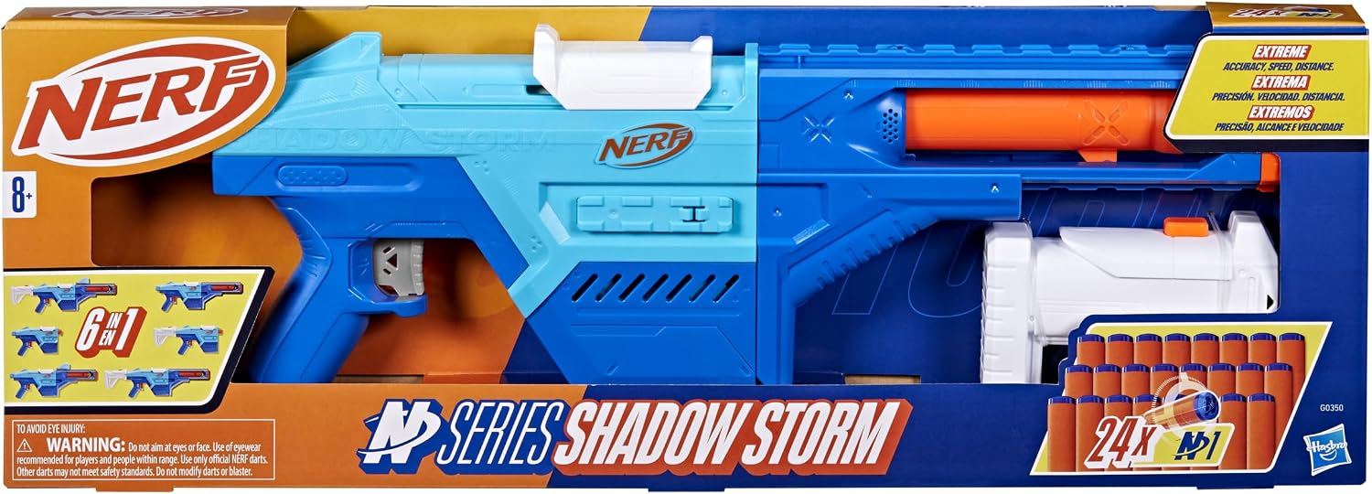 Lançador Nerf N Series Shadow Storm com Apoiador Removível e 24 Dardos — foto 5