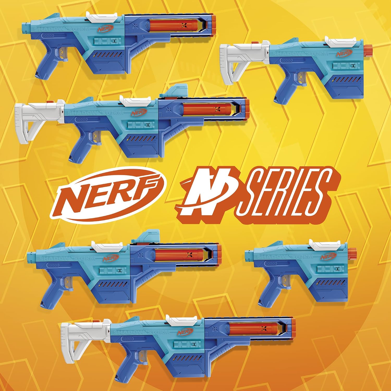 Lançador Nerf N Series Shadow Storm com Apoiador Removível e 24 Dardos — foto 3