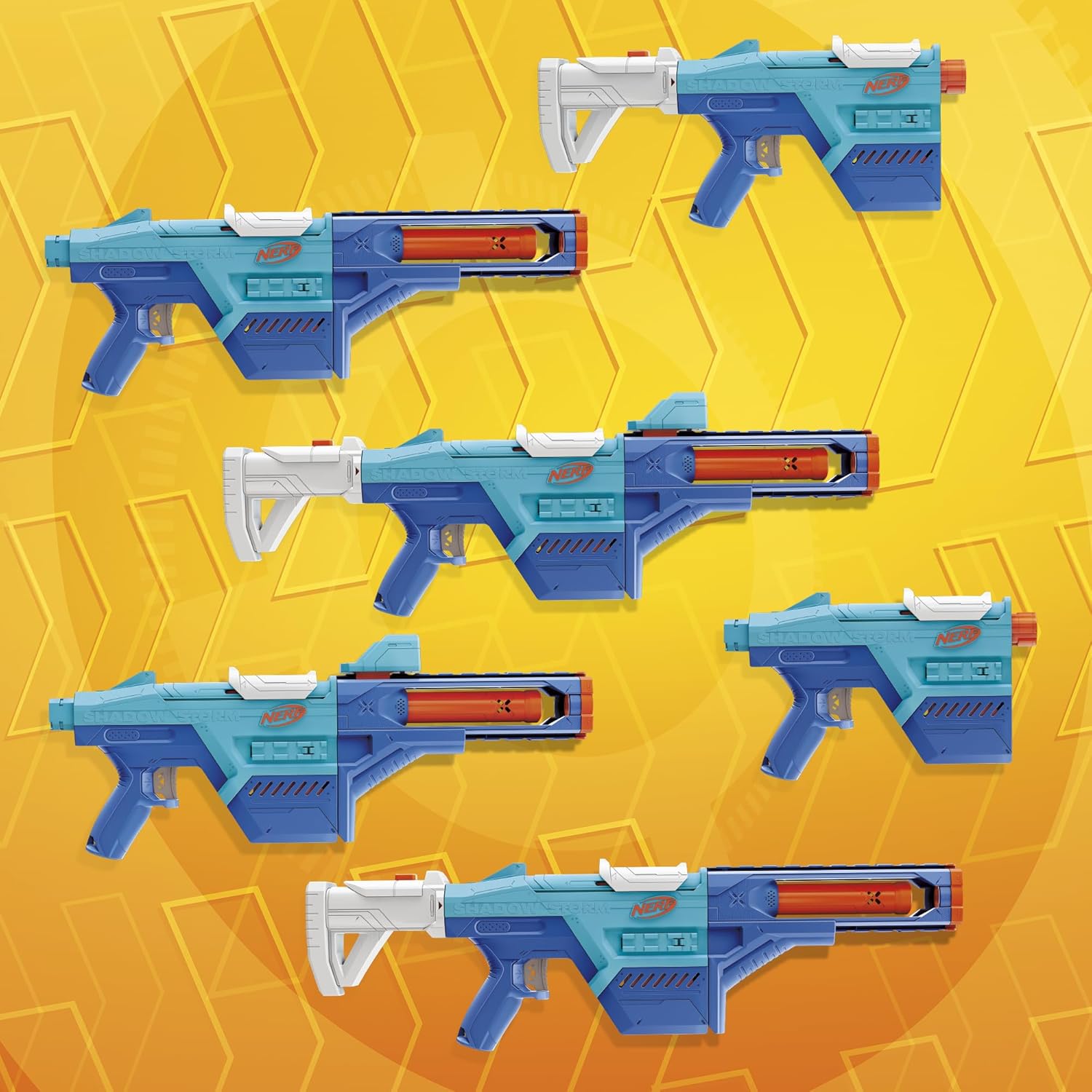 Lançador Nerf N Series Shadow Storm com Apoiador Removível e 24 Dardos — foto 7