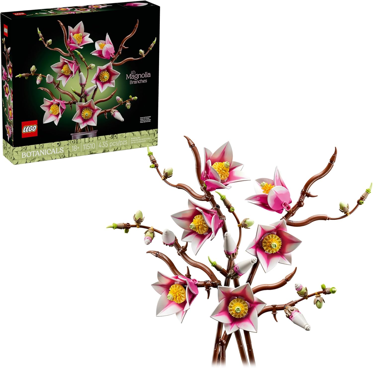 LEGO Botanicals Galhos de Magnólia 11510 - Conjunto de Construção para Adultos 18+