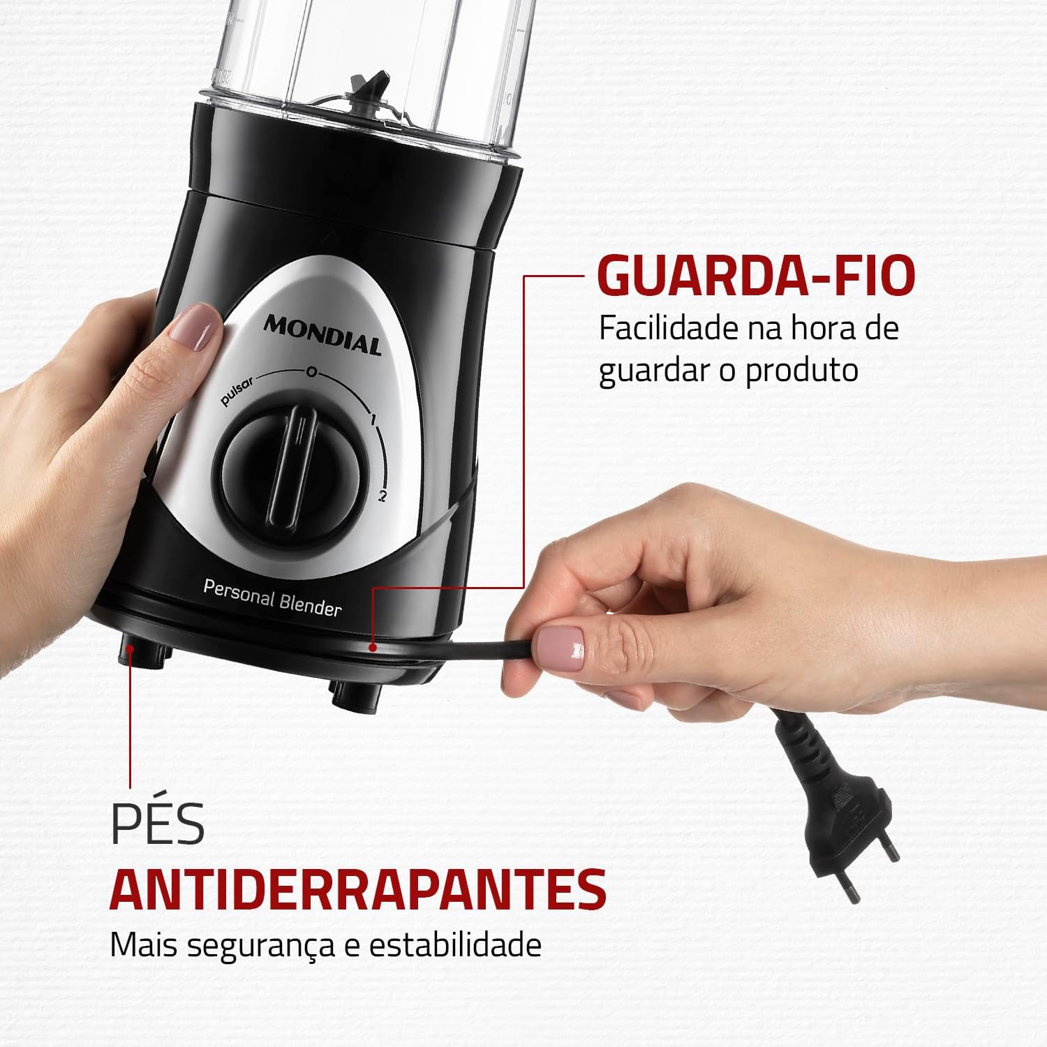 Liquidificador Mondial Personal DG-01 300W com 2 Copos Squeeze 750ml — foto 6