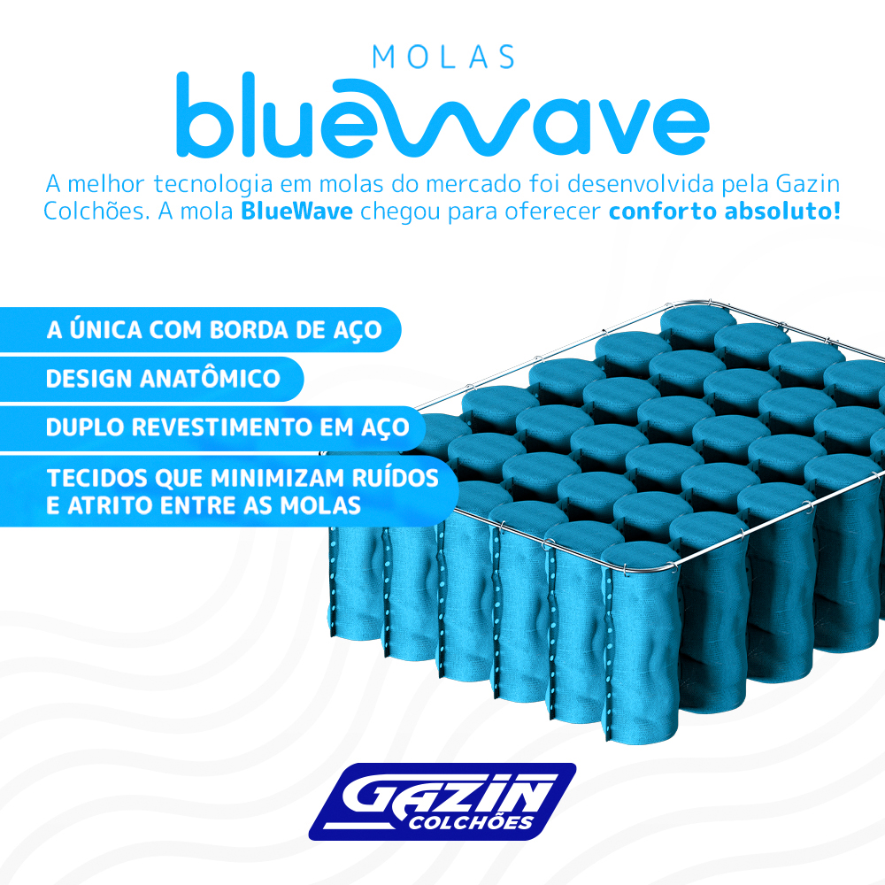 Colchão Casal Molas BlueWave Gazin Bossa Nova 138x188 — foto 4