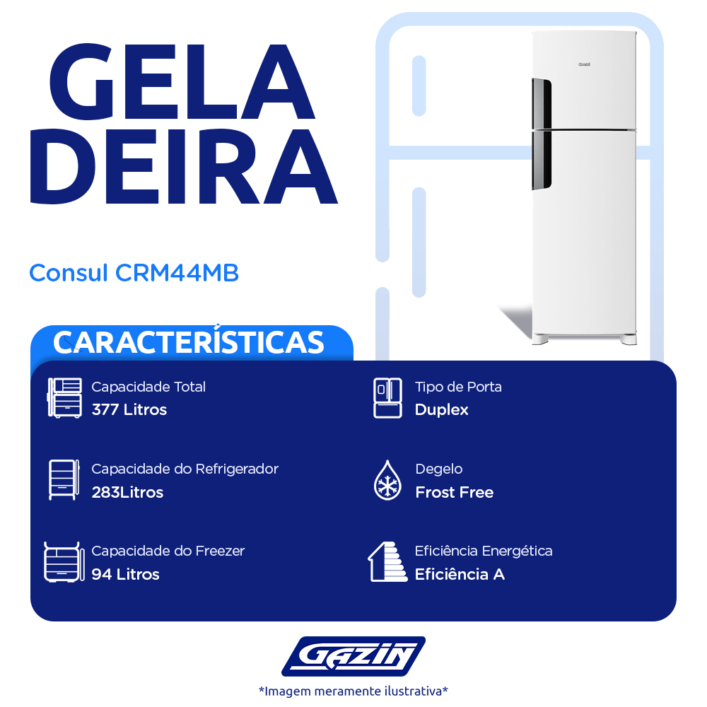 Geladeira Consul 377L Frost Free Duplex CRM44 — foto 3