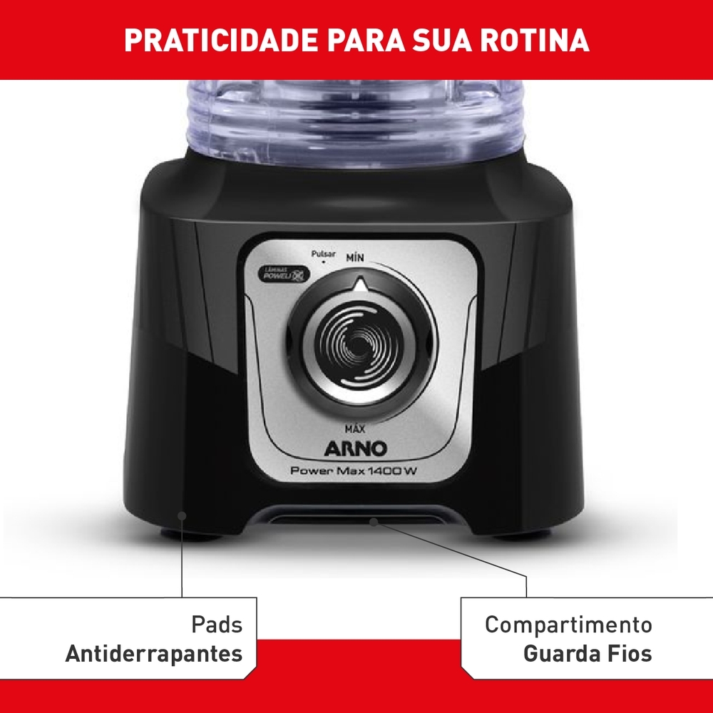 Liquidificador Arno PowerMax 3,1L 15 Velocidades 1400W — foto 5