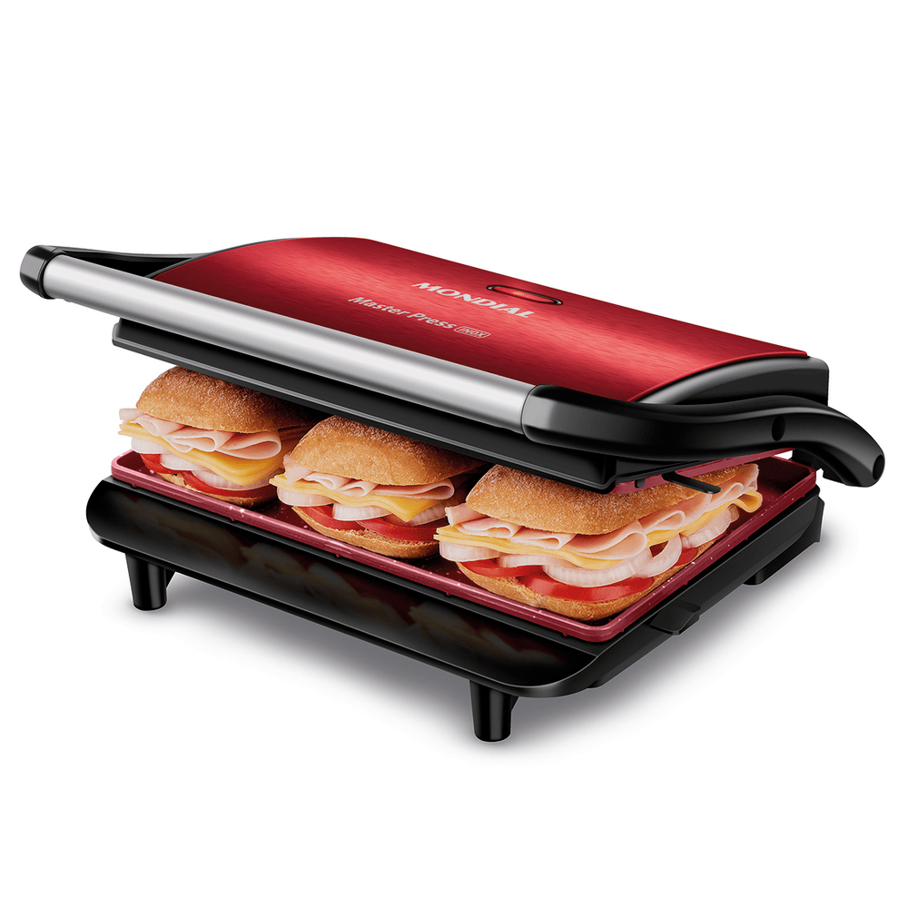 Grill Sanduicheira Mondial Ceramic PG01RC Antiaderente 1000W — foto 9