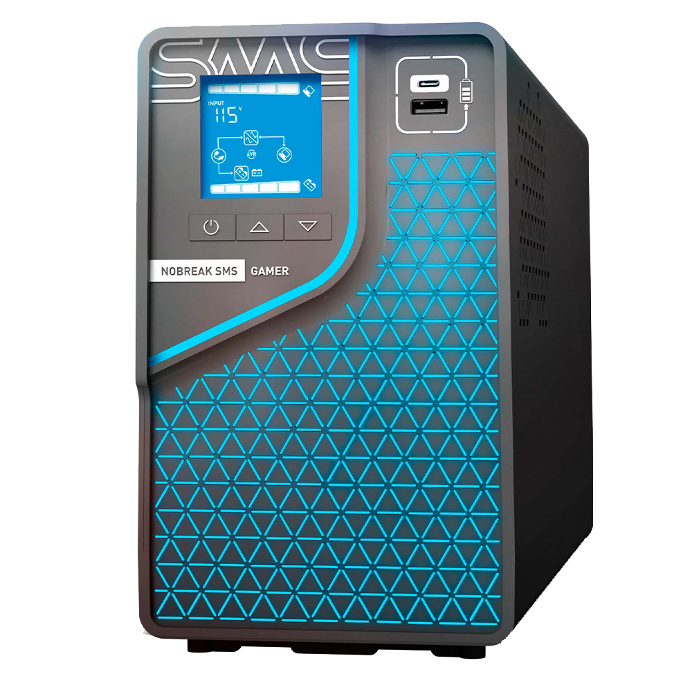 Nobreak SMS Gamer 2000VA BI 8 Tomadas com WIFI 0029601