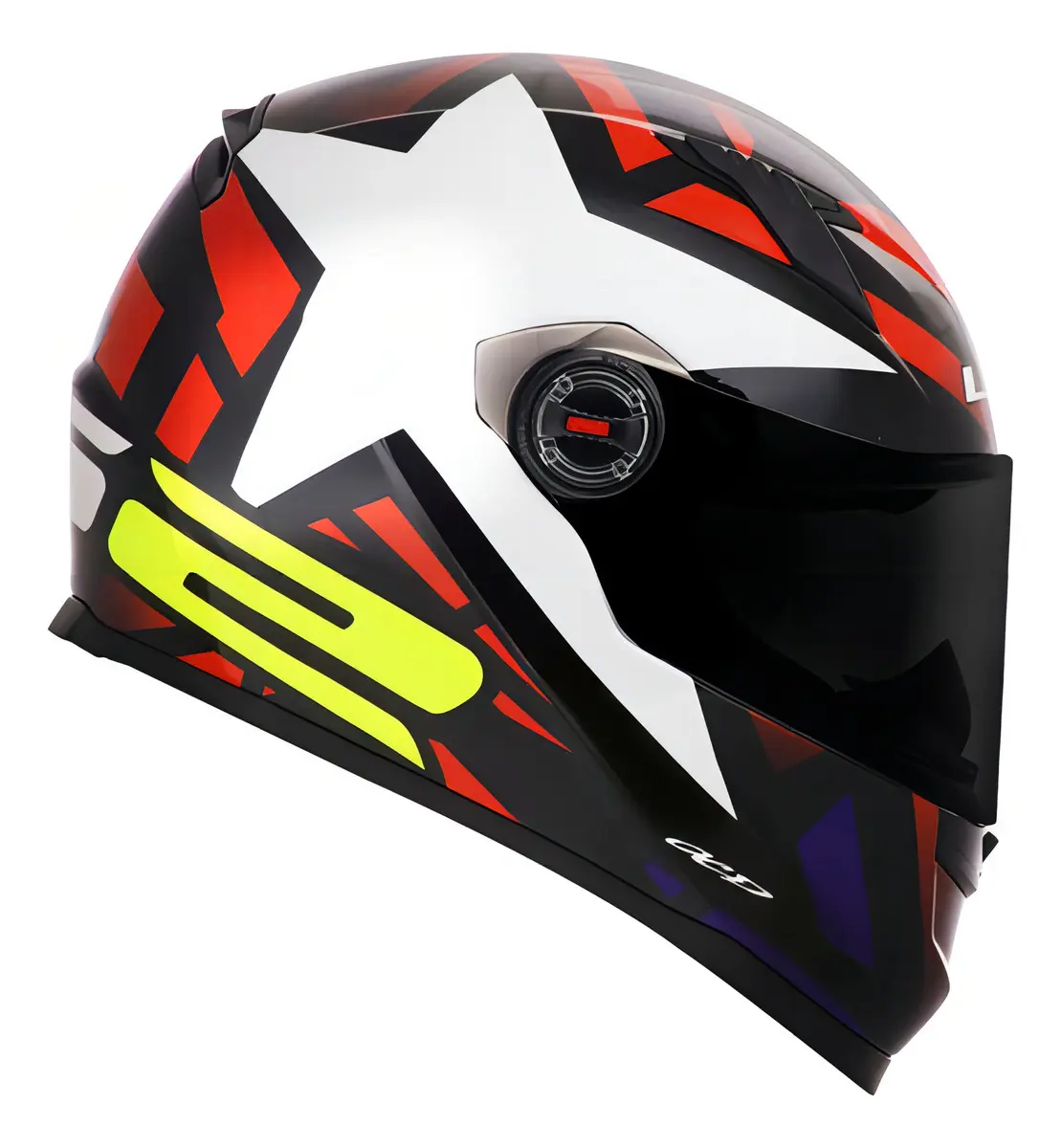 Capacete Ls2 Ff358 Starwar Estrela Vermelho