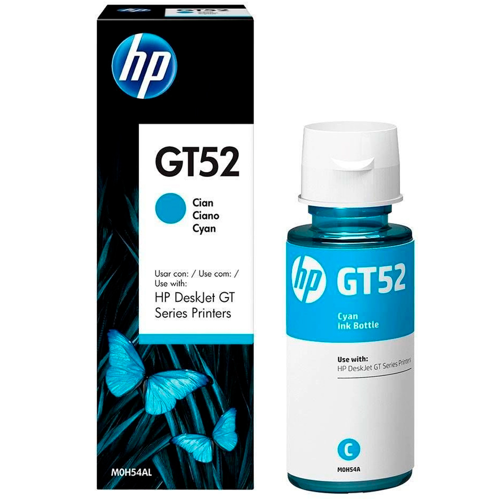 Refil para Tanque de Tinta HP Ciano NºGT52 até 8.000 Páginas M0H54AL