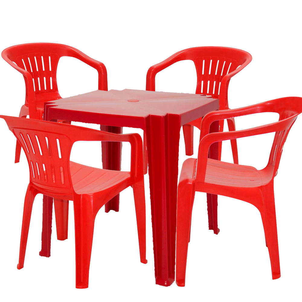 Conjunto de Mesa Tambaú e 4 Cadeiras Atalaia Plástico Tramontina — foto 3