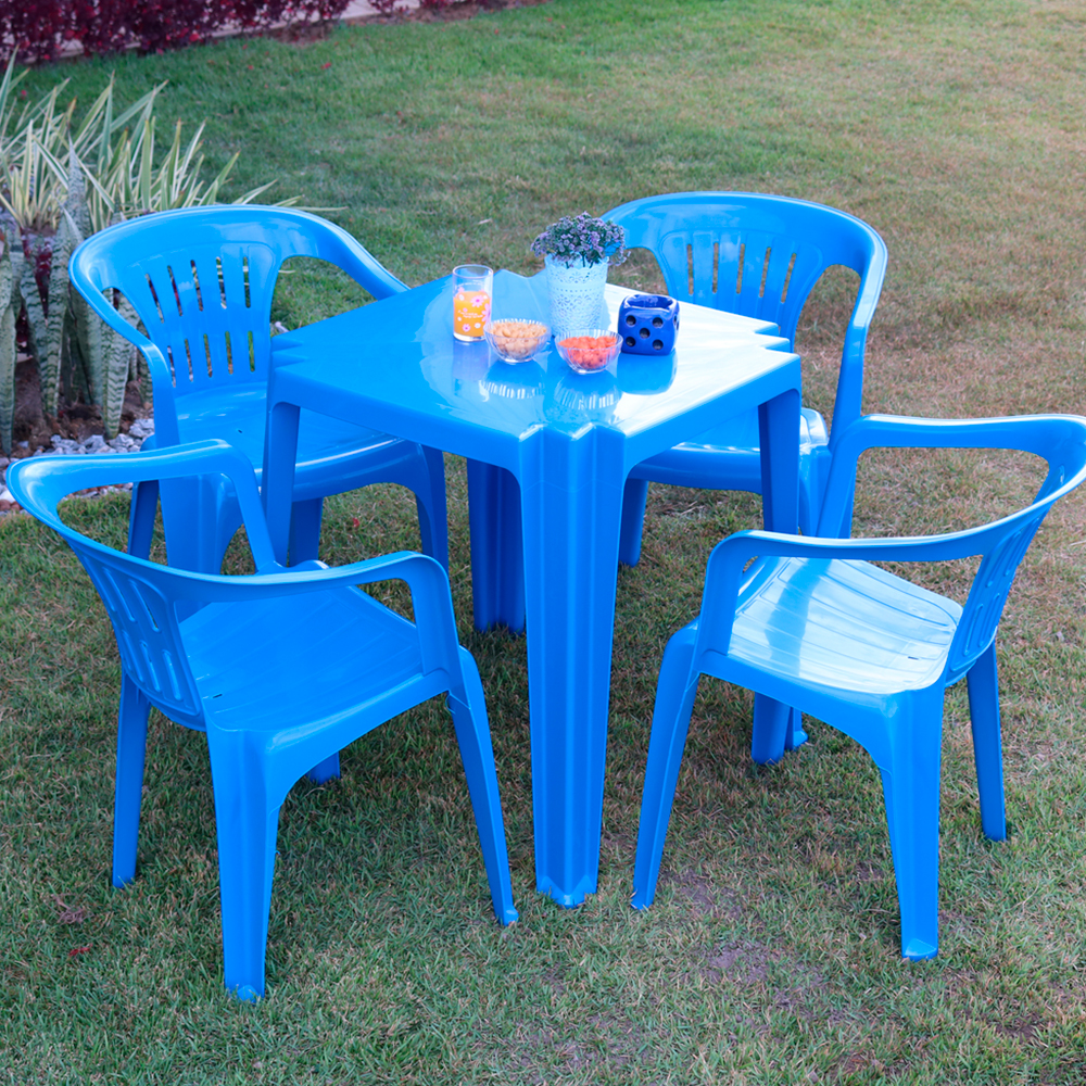 Conjunto de Mesa Tambaú e 4 Cadeiras Atalaia Plástico Tramontina — foto 13